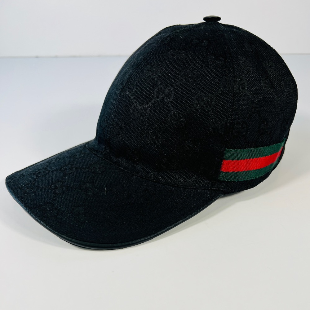 Gucci Web Baseball Cap GG Canvas - Black